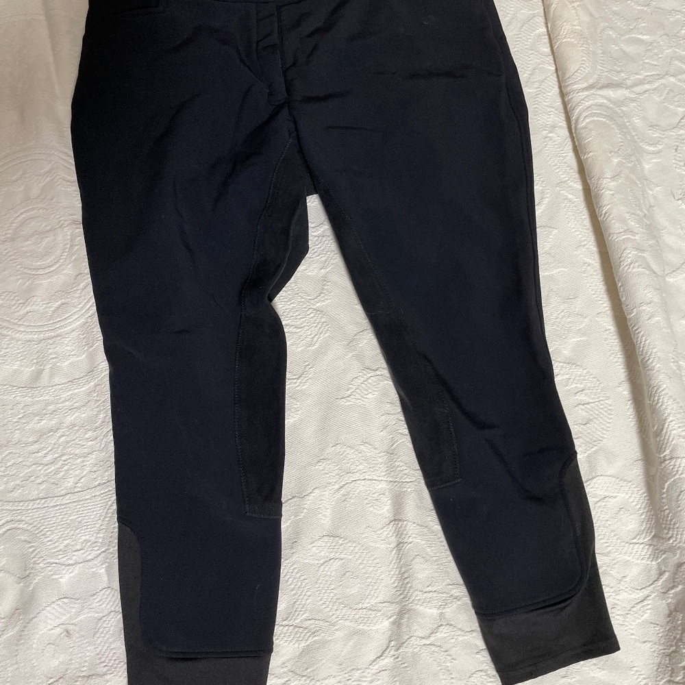 Piper riding breeches black sz 38 r